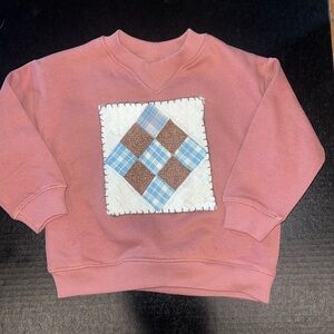 Child’s Patchwork Quilt Block Crewneck Sweatshirt